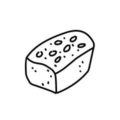 Bread thin line icon