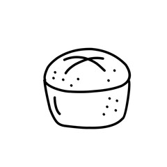 Bread thin line icon