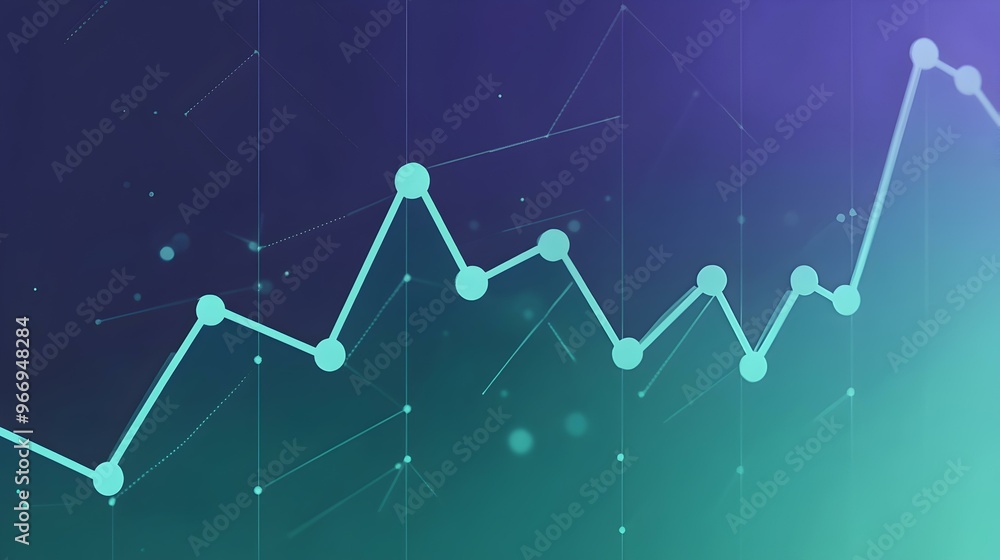 Poster growth analysis, a graph chart depicting a rising trend line, illustrating increasing performance me