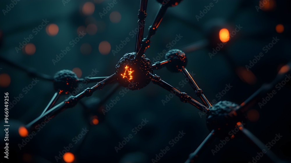 Aufkleber glowing microscopic abstract, vibrant patterns and textures emerge in a captivating display of color