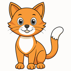Premium Vector | Illustration of a cute cat vector design