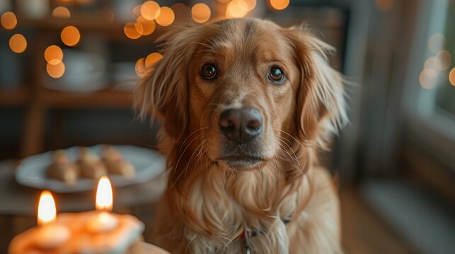 Canine Birthday Bash: Adorable Dog Celebrating Its First Year of Life
