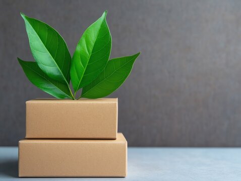 Financial charts with fresh leaves symbolizing green growth, environmental investment, sustainable economy - Powered by Adobe