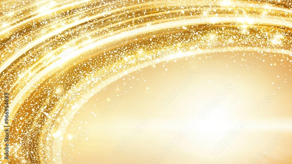 Poster abstract golden background with sparkling lights and texture