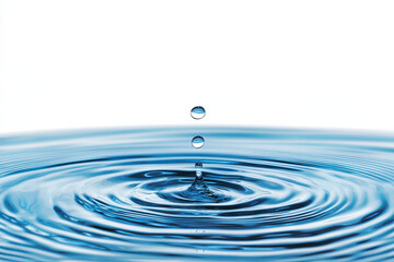 World Water Day concept with a clean water drop and blue water ripples design. Environment and ecology theme