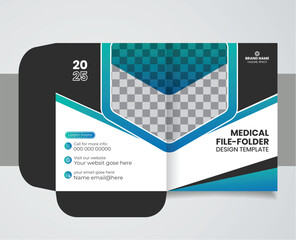 Corporate modern file folder design template	
