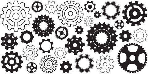 Hand drawn gear cogwheel background. Doodle sketch style color gear mechanism. Concept of business idea, teamwork, progress background. Doodle cog