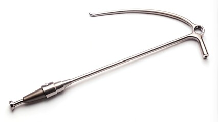 Surgical instrument tracheal dilator Trusso isolate on white background for tracheostomy