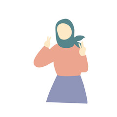 woman wear hijab in trendy 