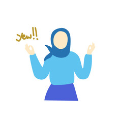 woman wear hijab in trendy 