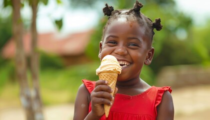 The Joy of Summer: A Child's Delight in Ice Cream