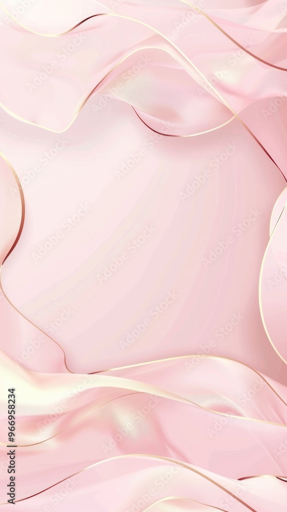 Poster abstract pink with shiny gold background