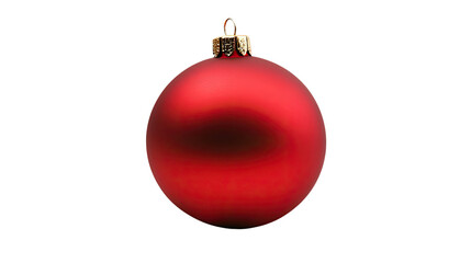 red christmas ball on transparent background