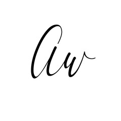 A hand-drawn signature logo design template	