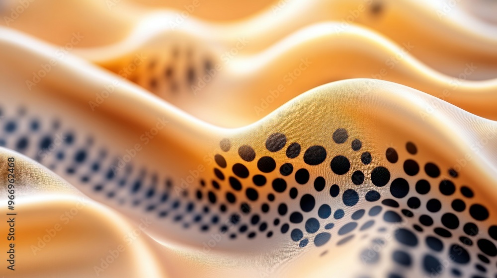 Poster Abstract Orange and Black Dot Pattern Texture.