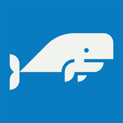 Sperm Whale logo. Icon design. Template elements