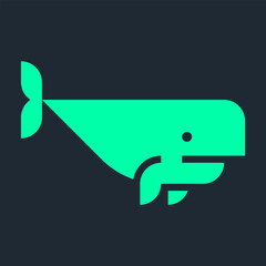 Sperm Whale logo. Icon design. Template elements