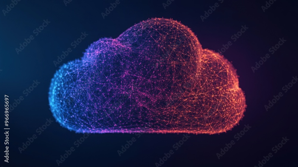 Aufkleber abstract cloud computing network.