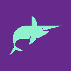 Swordfish logo. Icon design. Template elements