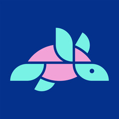 Turtle logo. Icon design. Template elements