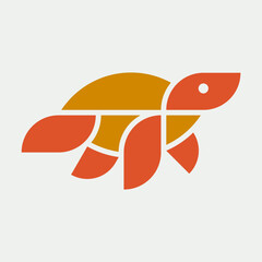 Turtle logo. Icon design. Template elements
