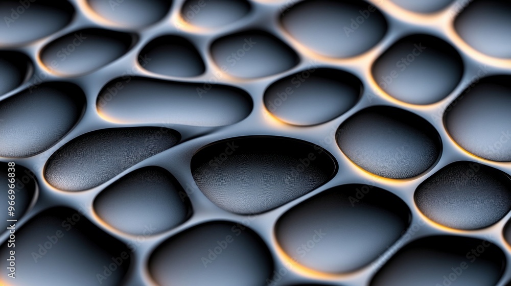Poster Abstract 3D Geometric Pattern with Circular Shapes.