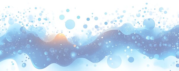 点と円の抽象的な背景、青