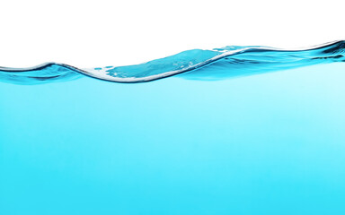 Water Wave on White Background. Pure Water. Blue water Texture Background.	
