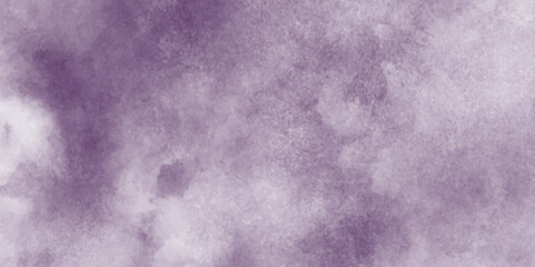 Grunge white clouds on purple canvas or texture, dark purple watercolor texture with fogg and clouds, smooth wallpaper, paper pink smoke and cloudy stains.