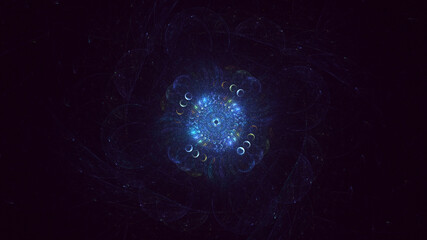 Obraz premium 3D manual rendering abstract circle light background. Its not AI Generatd illustration.