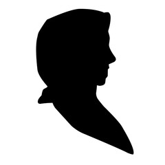 Muslim hijab girl silhouette 