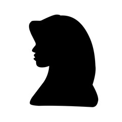 Muslim hijab girl silhouette 