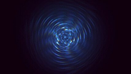3D manual rendering abstract blue fractal light background. Its not AI Generatd illustration.