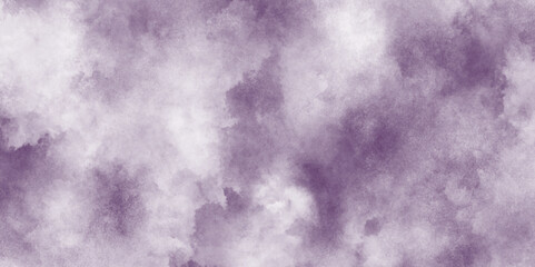 Grunge white clouds on purple canvas or texture, dark purple watercolor texture with fogg and clouds, smooth wallpaper, paper pink smoke and cloudy stains.