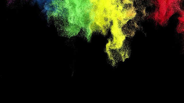 pride color bar sand particle transition  with alpha channel .
