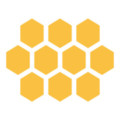 Obraz premium Sweet honeycomb isolated - honeycomb pattern Design - honeycomb block Vector 