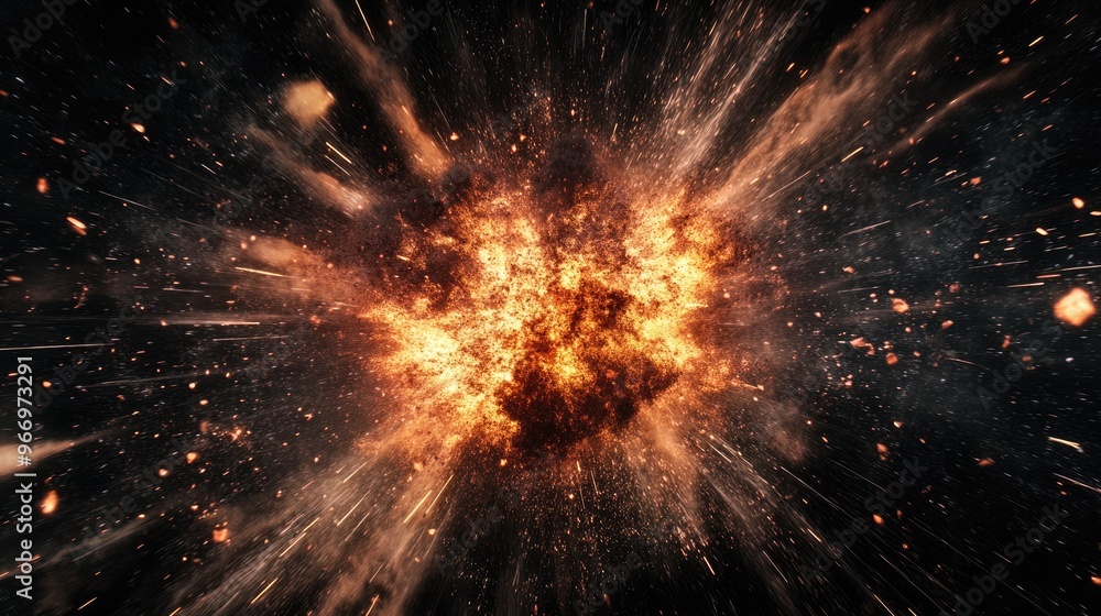 Poster explosion and slashing effect background graphic in a 16 9 format