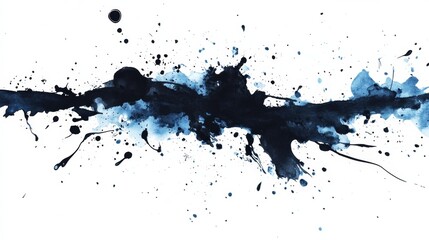 Fototapeta premium Abstract watercolor splash background, ink blots, and stains vector illustration isolated on a white background.