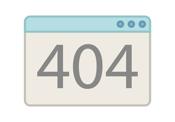 Ventana azul de pagina web con error 404