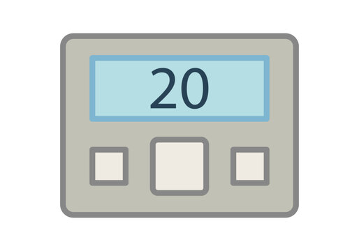 Termostato digital de botones para control de temperatura de calefacci&oacute;n