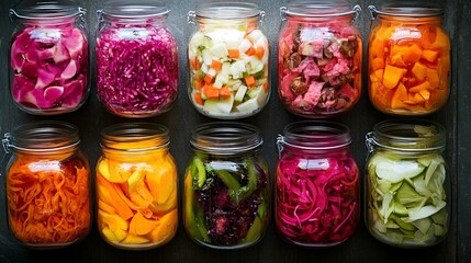 White jar filled with red, pickled peppers, isolated