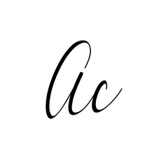 A hand-drawn signature logo design template	