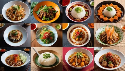 Traditional Dishes Presented in Their Wonderful Details Amidst Breathtaking Nature, Traditional Delights Showcased with Nature&rsquo;s Elegance. 