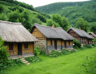 Fototapeta premium old house in the mountains