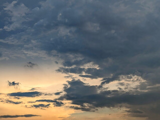 Dark clouds in the vanilla sky