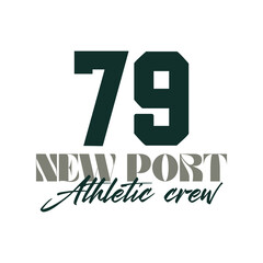 79 new port typography slogan for t shirt printing.