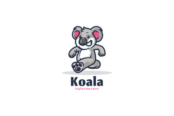Koala logo illustration vector Design template