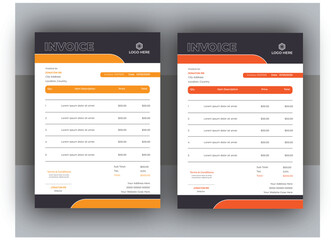 Professional business invoice template design