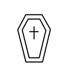 funeral icons. line vector