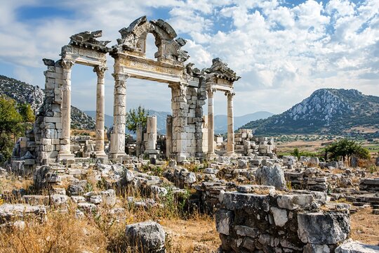 An ancient hub of wisdom reveals its historic relics, complex designs, and vibrant cultural heritage in a stunning image.